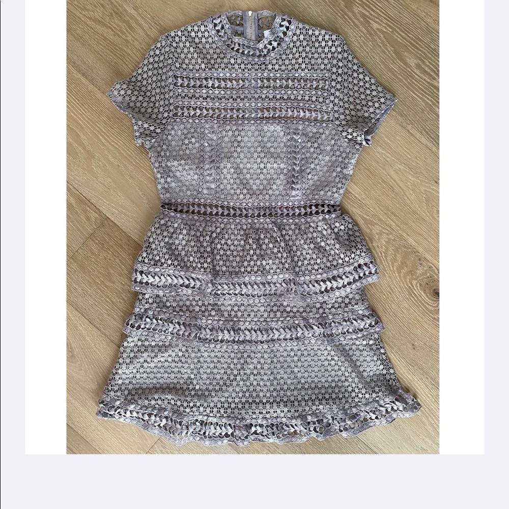 Lace ruffle dress